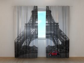 Retró autó és az Eiffel-torony