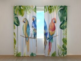 Akvarell növények és papagájok
